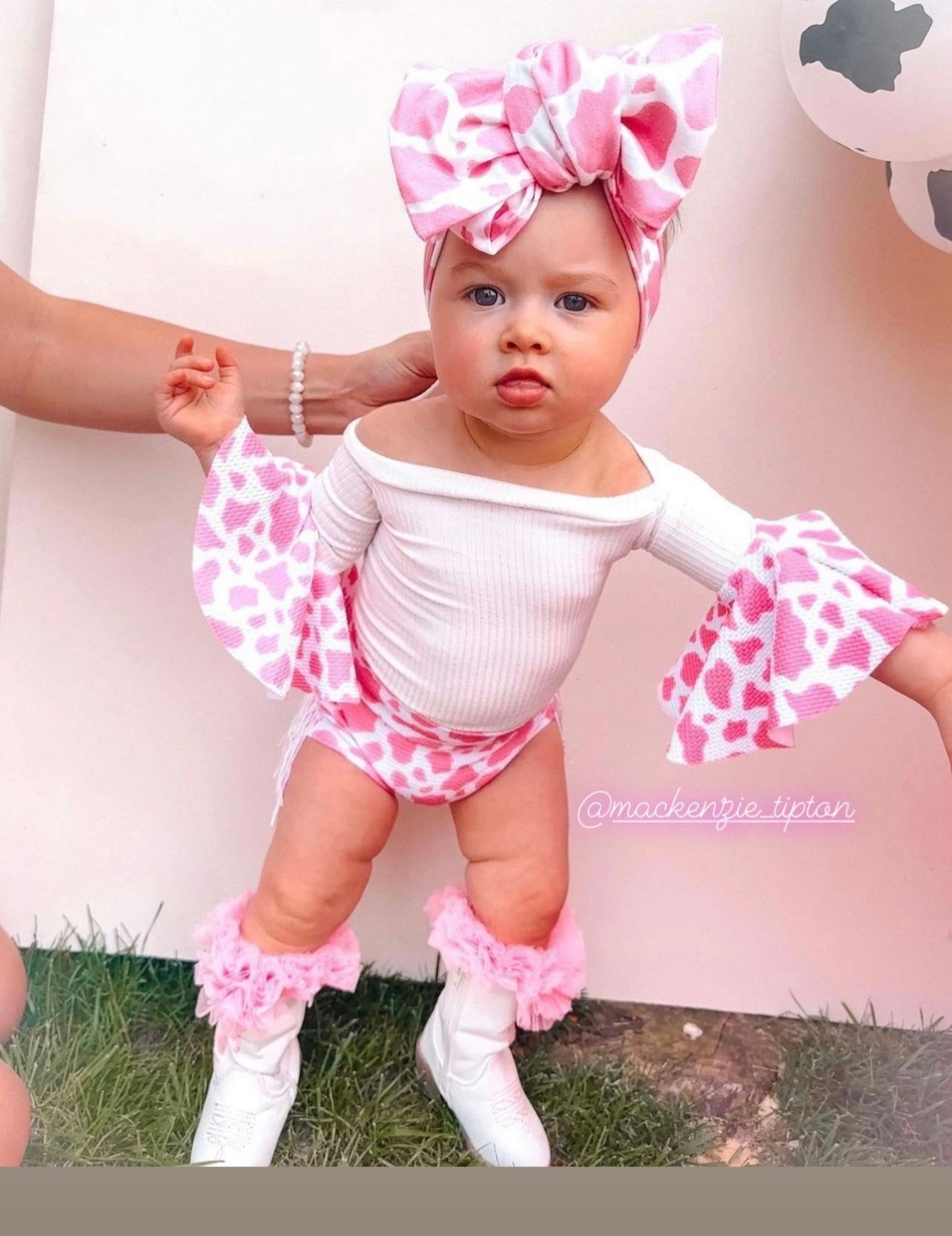 Pink Cow Print Outfit
