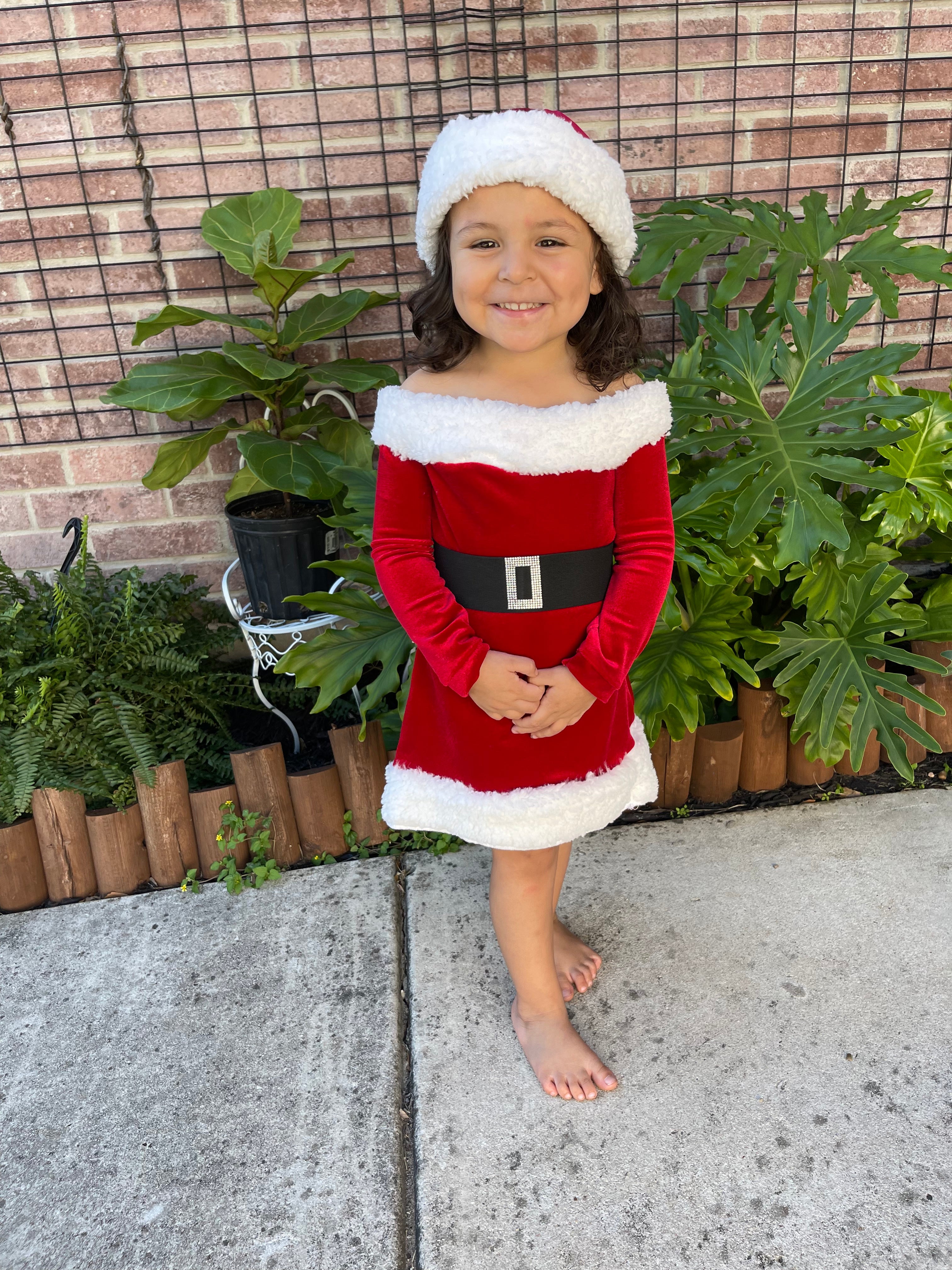 Santa Baby Dress with Belt
