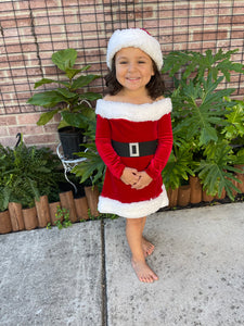 Santa Baby Dress with Belt