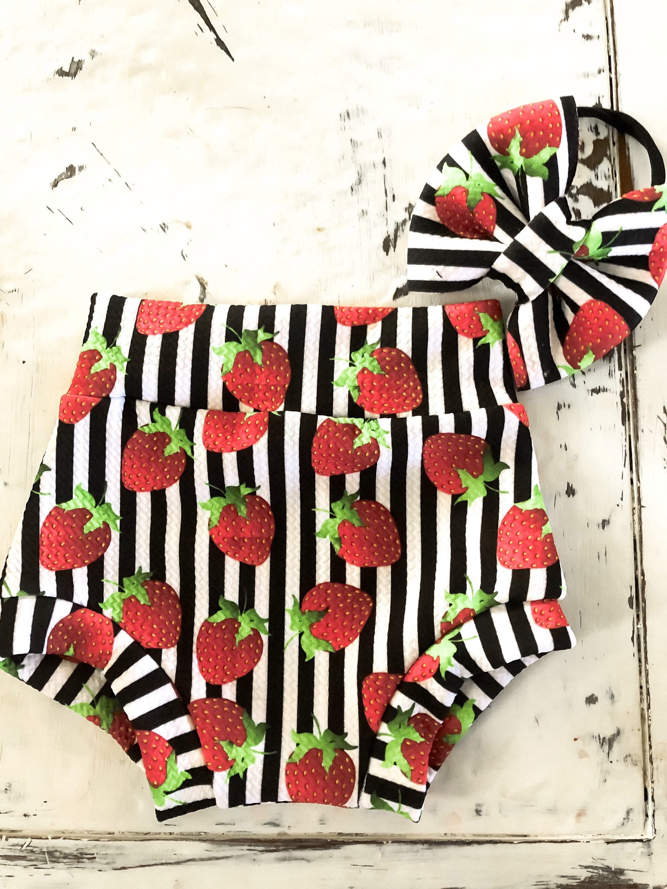 Strawberry Baby Bummy Set