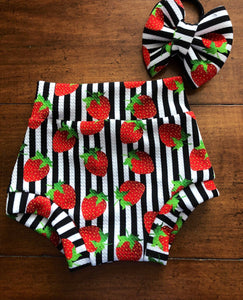 Strawberry Baby Bummy Set