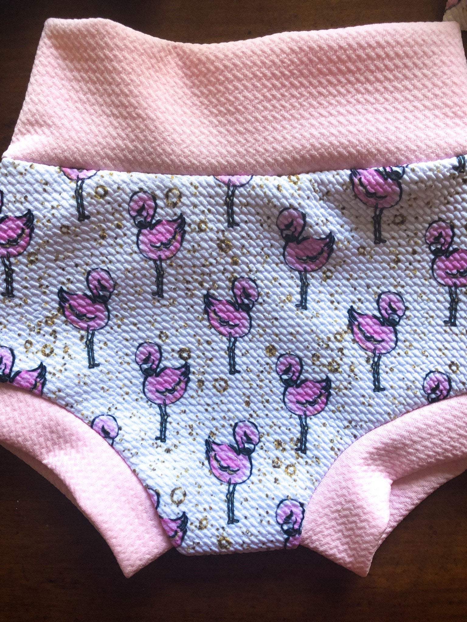Pink Flamingo Baby Bummie Set