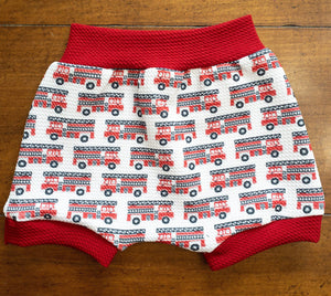 Fire Truck Baby Boy Slacker Shorts