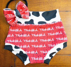 Thick-Fil-A Cow Baby Bummie Set