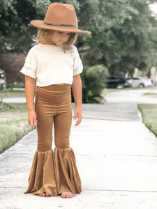Rust Corduroy Baby Girl Bell Bottom and Dolman Outfit