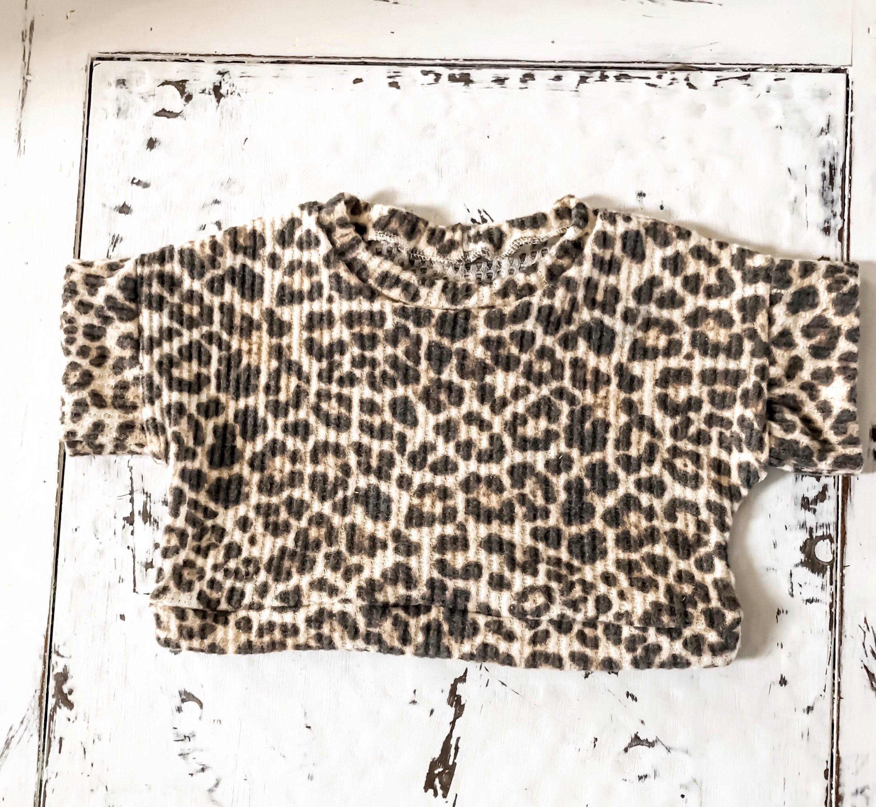 Black Cheetah Pleather Dolmain And Bummie Baby Outfit