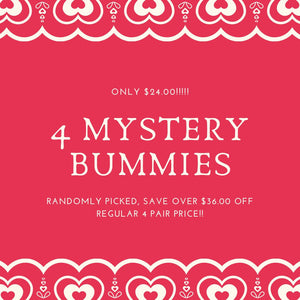 4 Pack of Mystery Bummies for 24 dollars