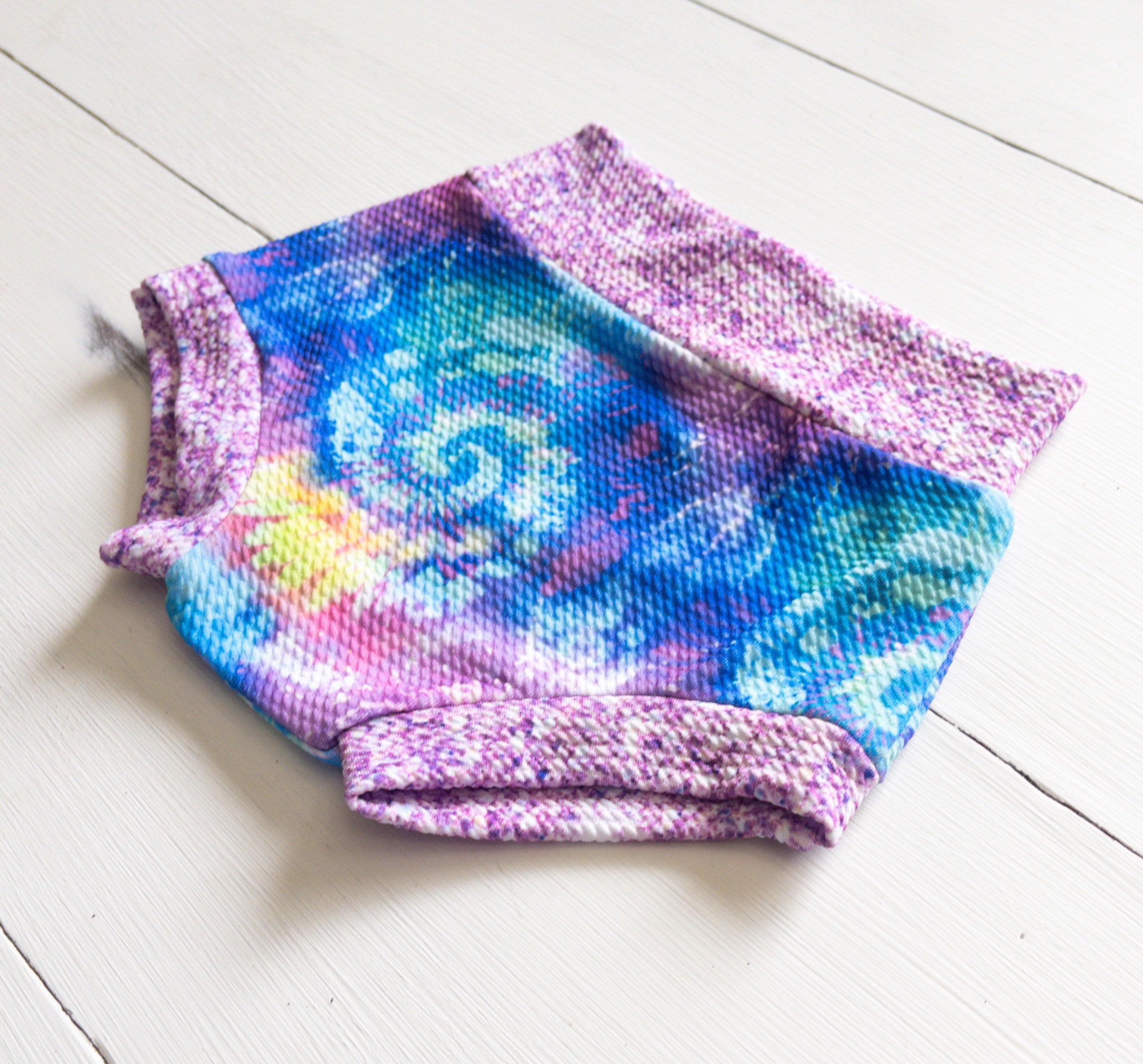 Spring Tie-Dye and Glitter Baby Bummie Set
