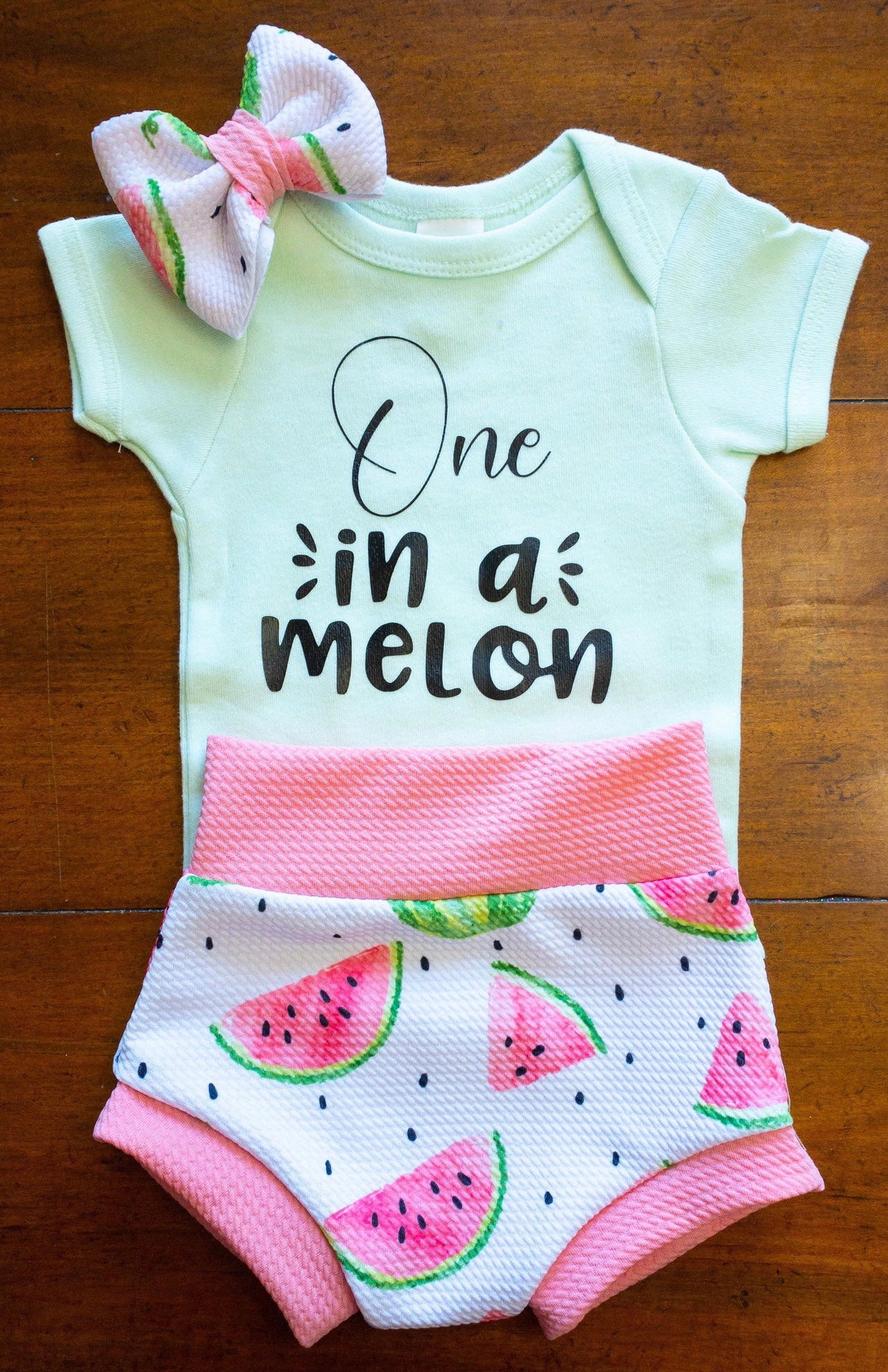One in a Melon Baby Girl Outfit